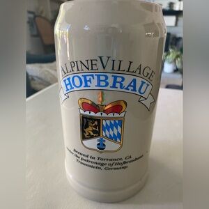 Beer Stein Vtg Rastel AlpineVillage HOFBRAU Hofbrau 1L 1998 Germany Mug C33,EUC